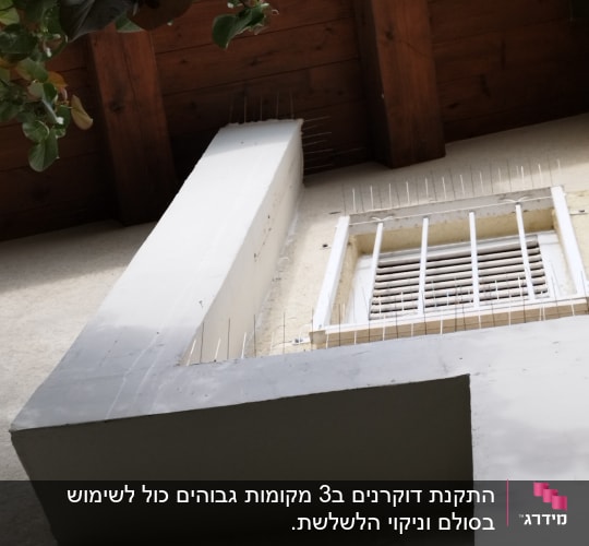 קוצים למניעת יונים על קיר ותקרה